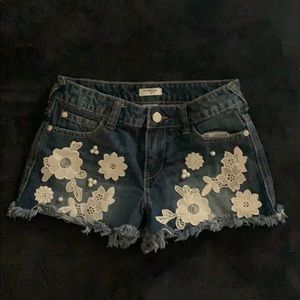Girls Bebe Denim Shorts